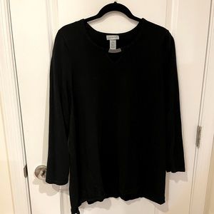 Catherine’s Black Knit Tunic Sz 14/16W